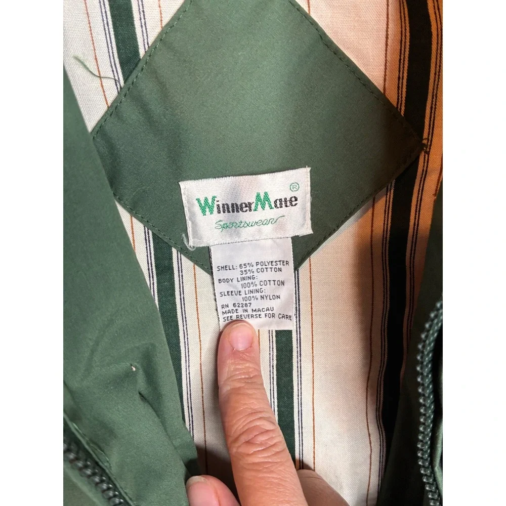 Vintage WinnerMate Kerr-McGee OSHA Star Bomber Jacket Green XXL‎ Smitty Workwear